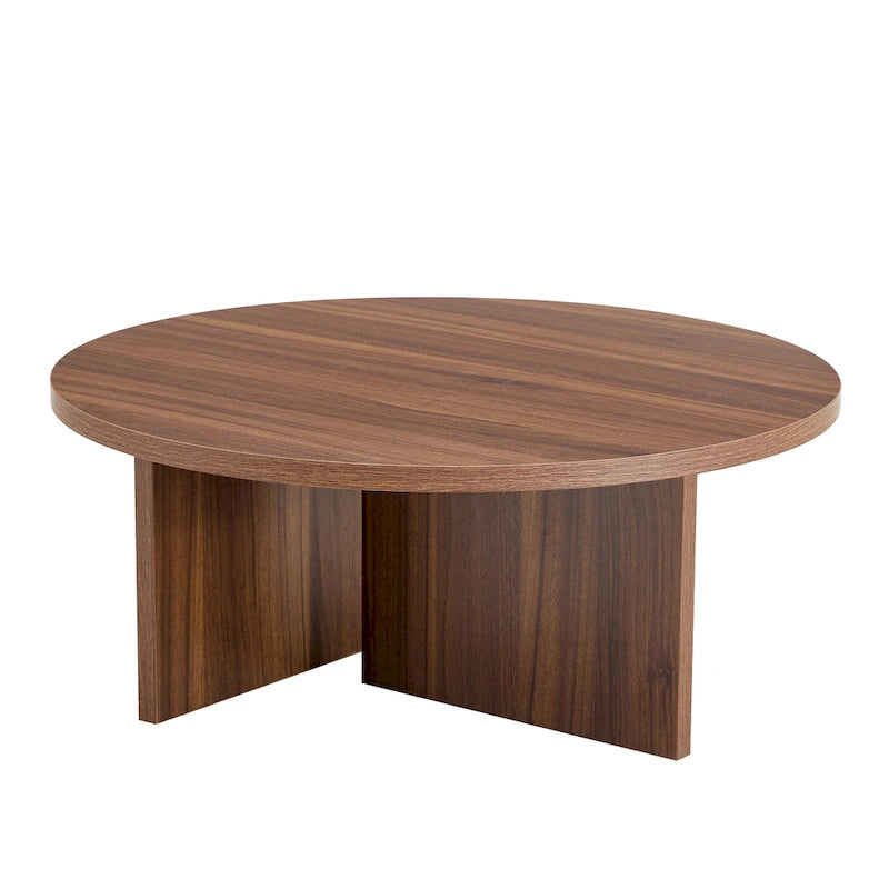 Modern Round MDF Coffee Table for Living Room and Home Decor
