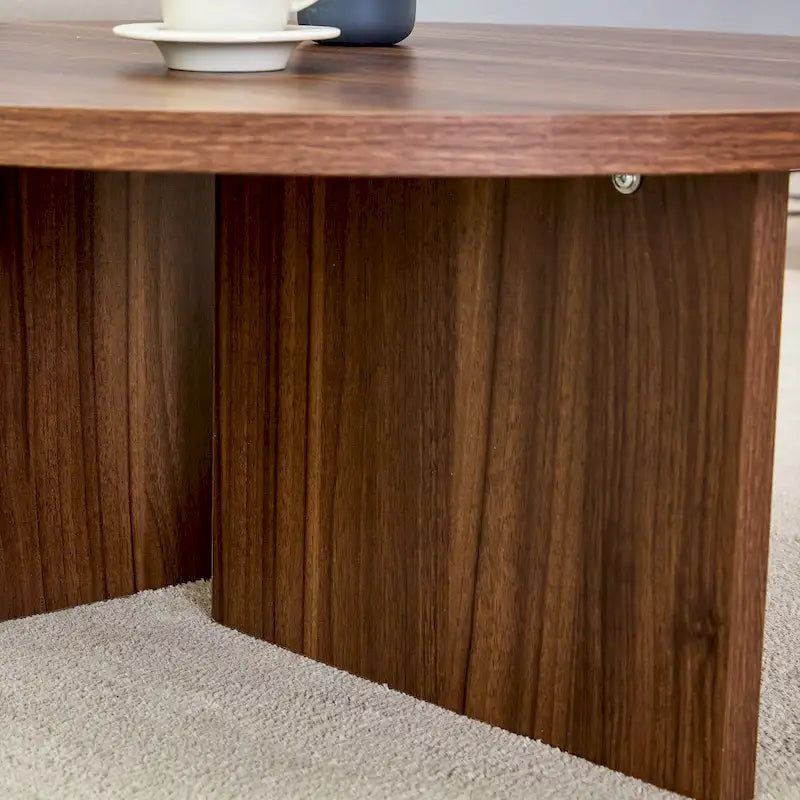 Modern Round MDF Coffee Table for Living Room and Home Decor