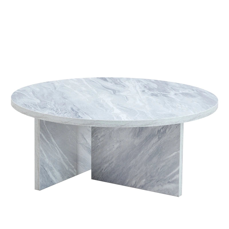Modern Round MDF Coffee Table for Living Room and Home Decor