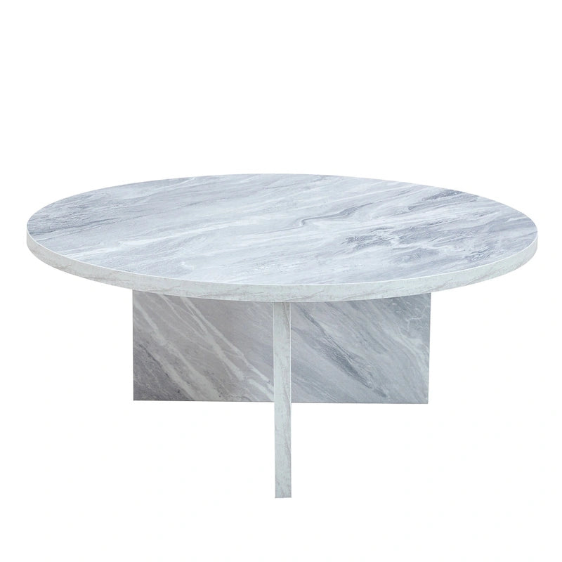 Modern Round MDF Coffee Table for Living Room and Home Decor