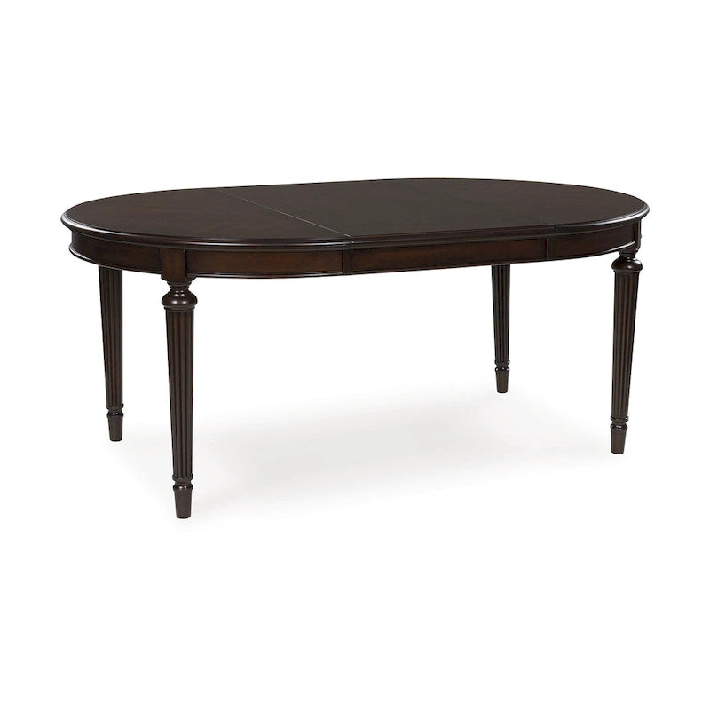 Brown Dining Extension Table with Removable Leaf - 47.75 W x 72 D x 30.25 H