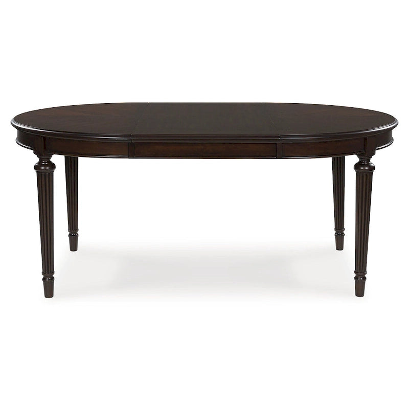 Brown Dining Extension Table with Removable Leaf - 47.75 W x 72 D x 30.25 H