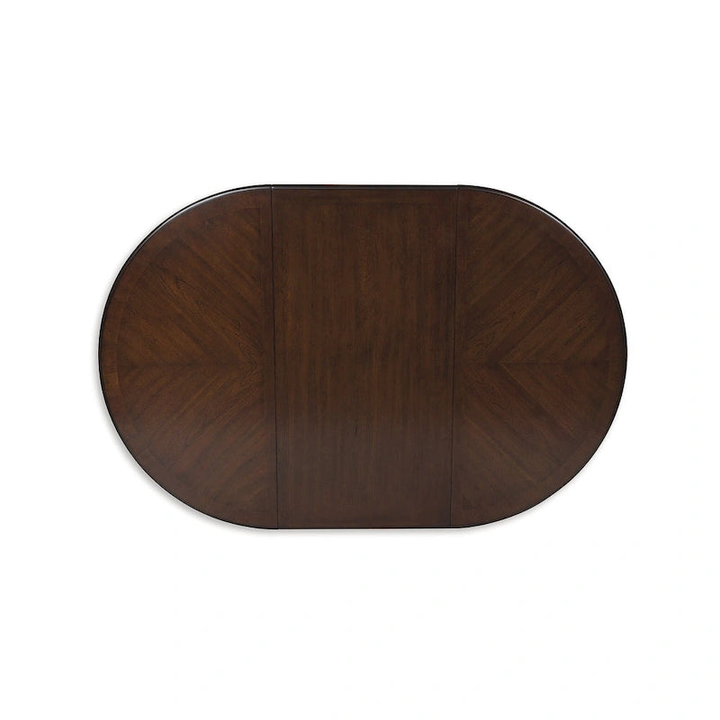 Brown Dining Extension Table with Removable Leaf - 47.75 W x 72 D x 30.25 H