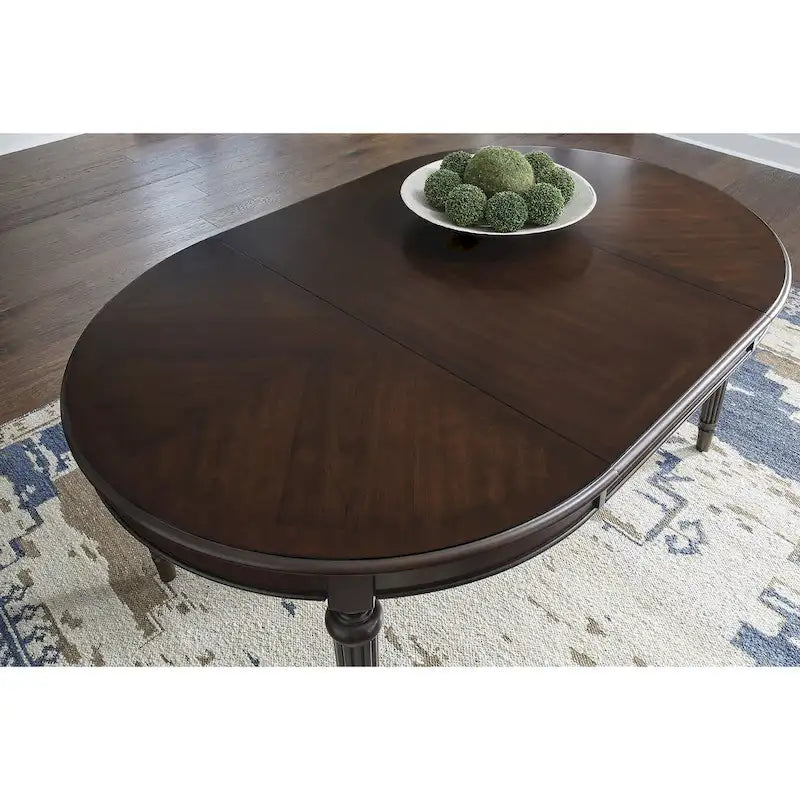 Brown Dining Extension Table with Removable Leaf - 47.75 W x 72 D x 30.25 H
