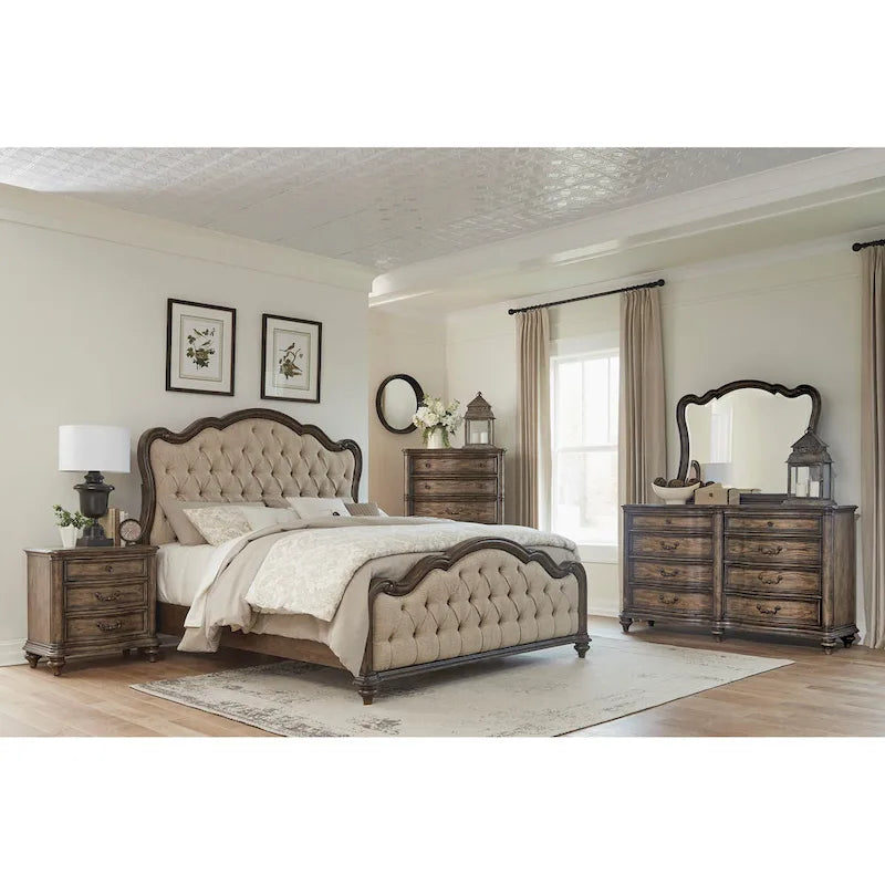 Nightstand with 3 Drawers Brown Oak Finish Bedroom Storage