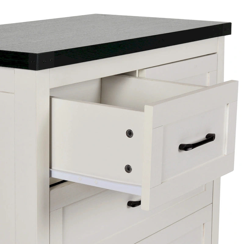 Rustic 6-Drawer Chest Vertical Dresser Storage Tower