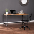 Modern Farmhouse Reclaimed Wood Writing Desk with Metal Legs