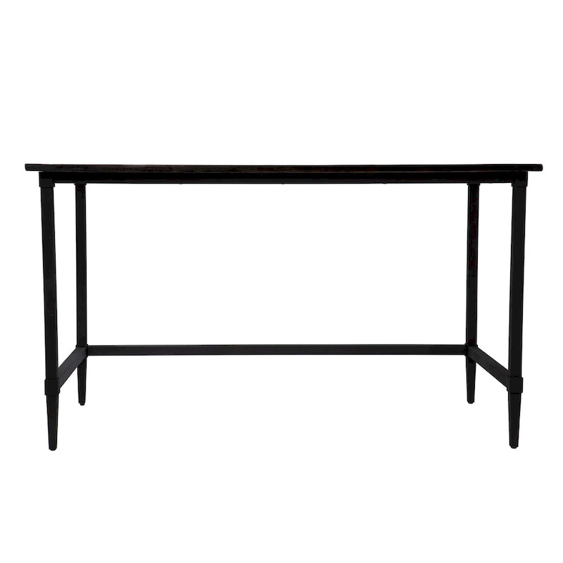 Modern Farmhouse Reclaimed Wood Writing Desk with Metal Legs