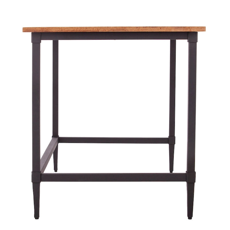 Modern Farmhouse Reclaimed Wood Writing Desk with Metal Legs