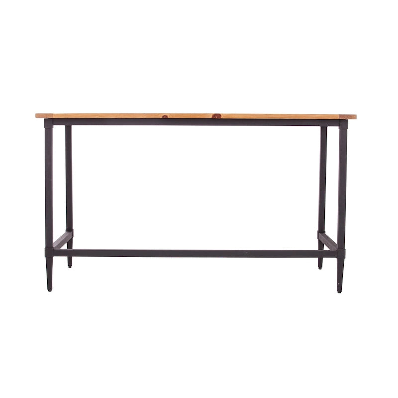 Modern Farmhouse Reclaimed Wood Writing Desk with Metal Legs