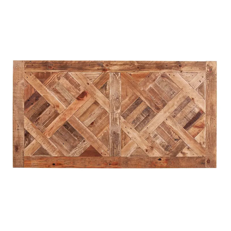 Modern Farmhouse Reclaimed Wood Writing Desk with Metal Legs