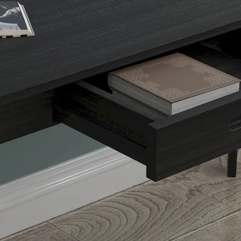 39.4" Wood Computer Desk with 2 Drawers, 4 Color Options, Home Office