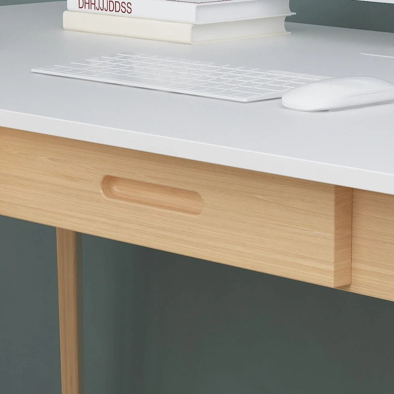 39.4" Wood Computer Desk with 2 Drawers, 4 Color Options, Home Office