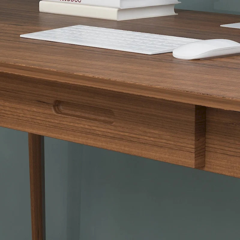 39.4" Wood Computer Desk with 2 Drawers, 4 Color Options, Home Office