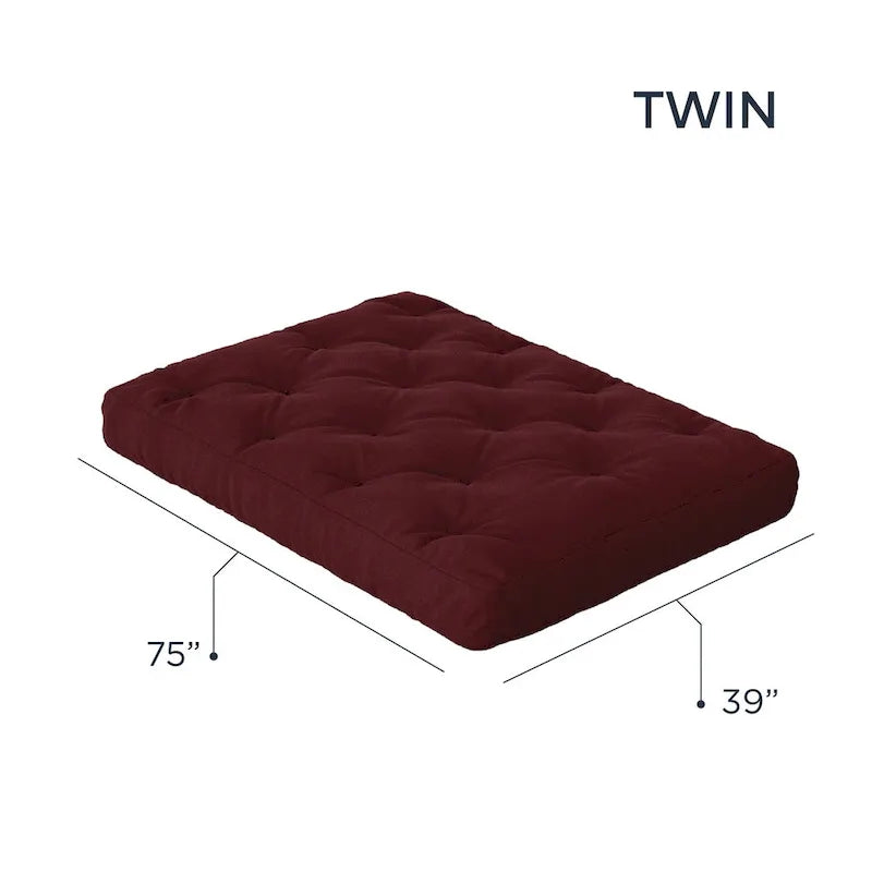 10-Inch Gel Memory Foam Twin Size Futon Mattress Soft Breathable