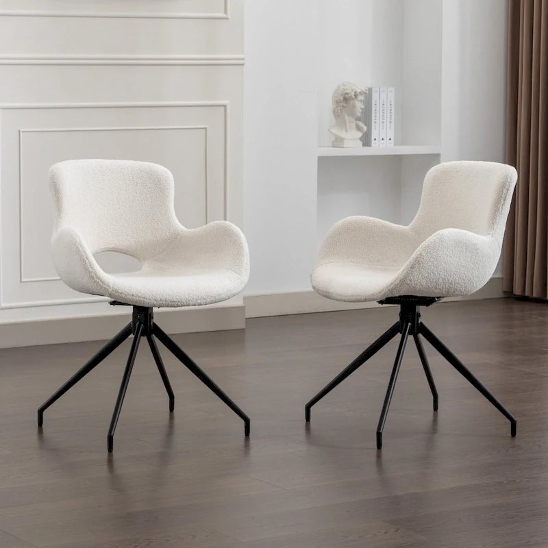 Swivel Accent Dining Chairs with 180 Degree Rotation Set of 2