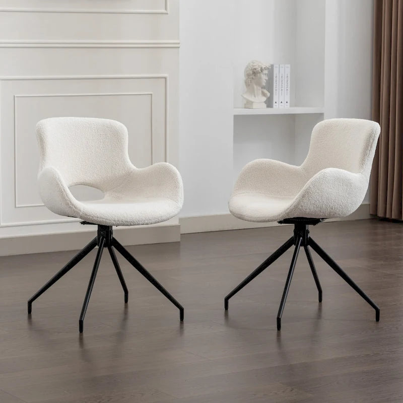 Swivel Accent Dining Chairs with 180 Degree Rotation Set of 2