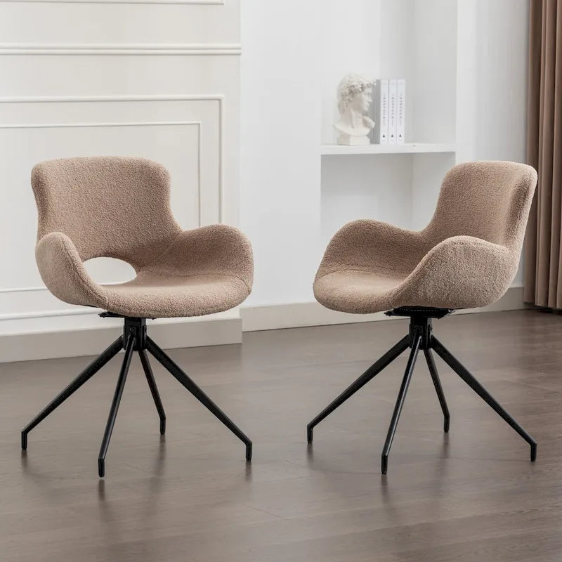 Swivel Accent Dining Chairs with 180 Degree Rotation Set of 2