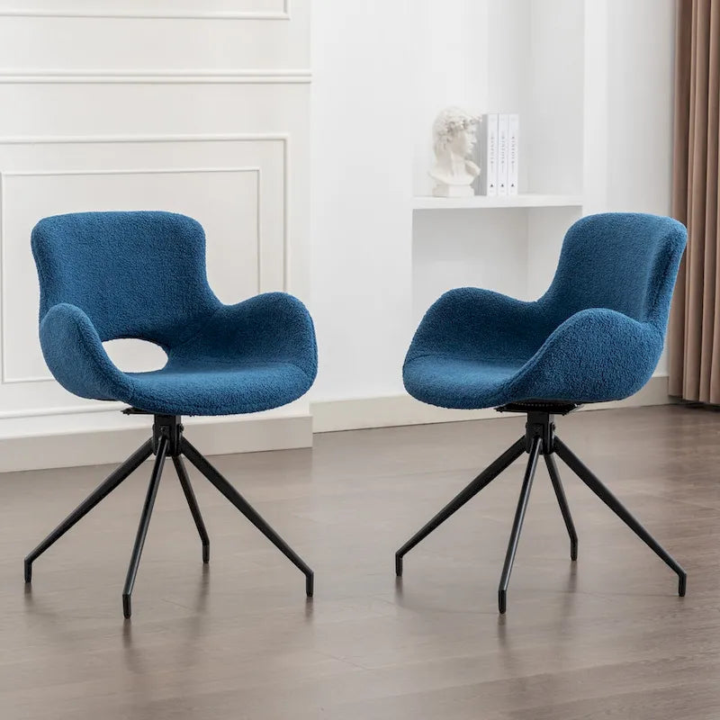 Swivel Accent Dining Chairs with 180 Degree Rotation Set of 2