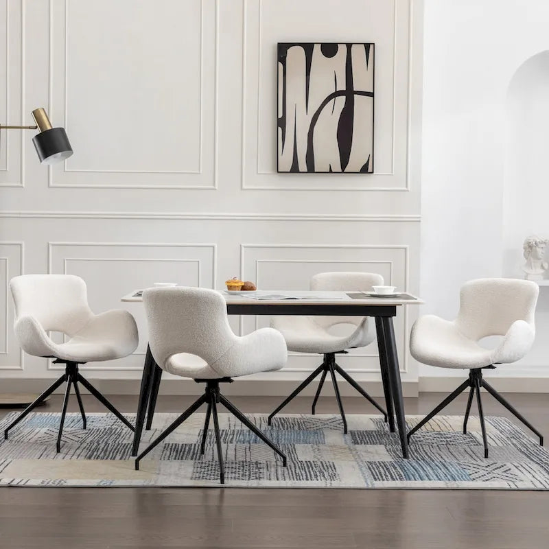 Swivel Accent Dining Chairs with 180 Degree Rotation Set of 2