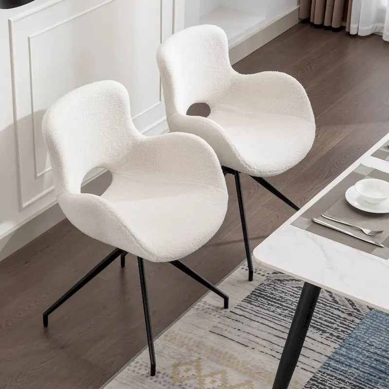 Swivel Accent Dining Chairs with 180 Degree Rotation Set of 2