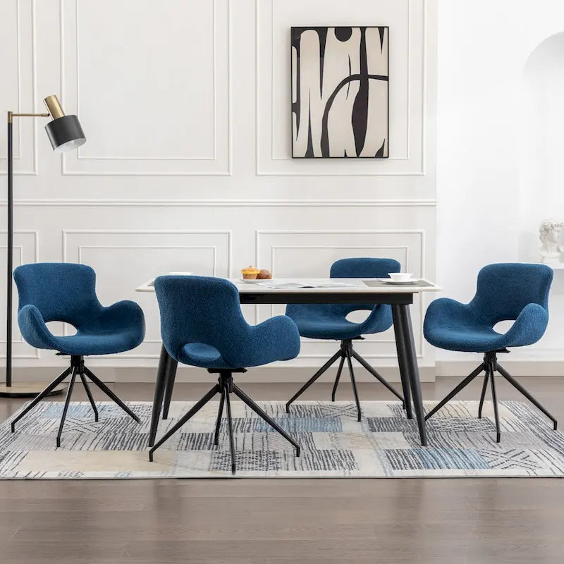 Swivel Accent Dining Chairs with 180 Degree Rotation Set of 2