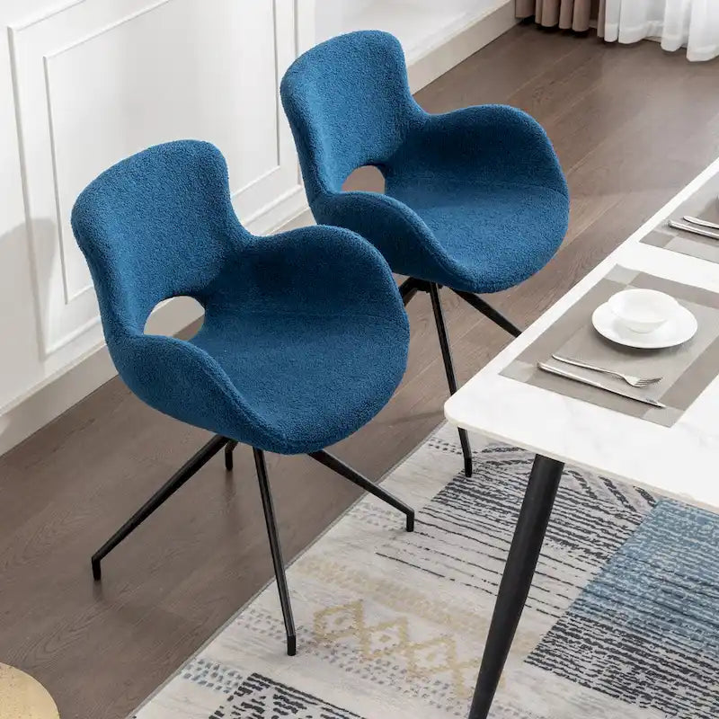 Swivel Accent Dining Chairs with 180 Degree Rotation Set of 2