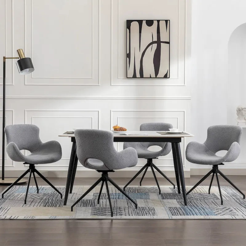 Swivel Accent Dining Chairs with 180 Degree Rotation Set of 2