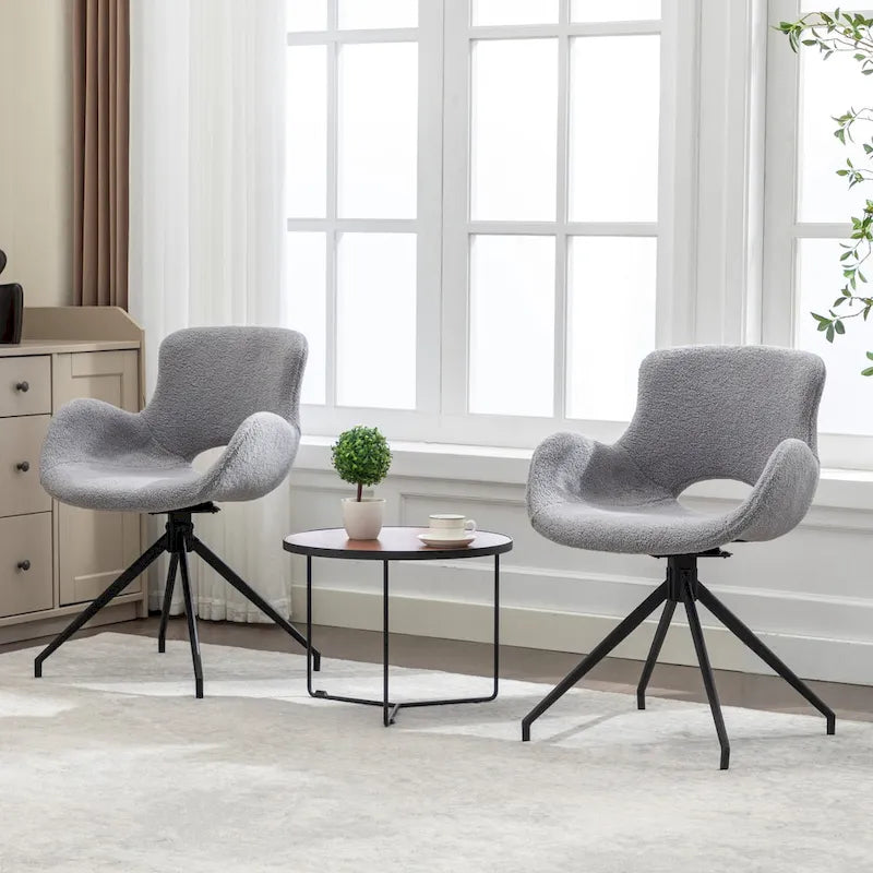 Swivel Accent Dining Chairs with 180 Degree Rotation Set of 2
