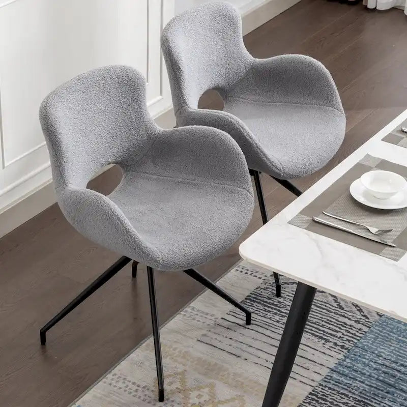 Swivel Accent Dining Chairs with 180 Degree Rotation Set of 2