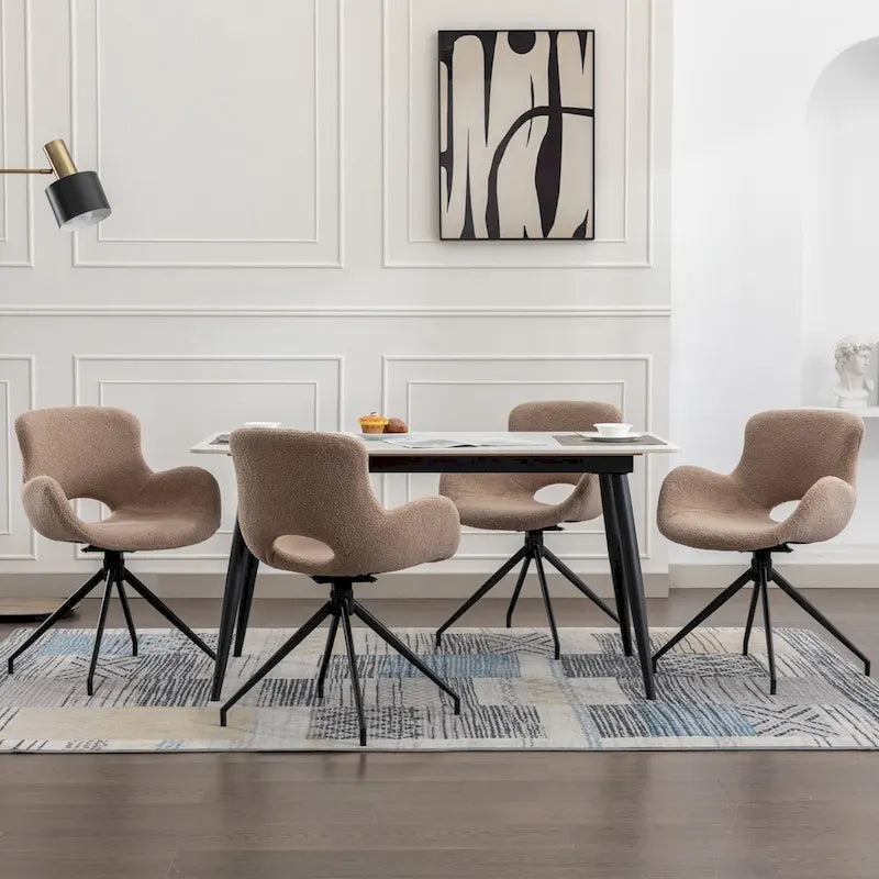 Swivel Accent Dining Chairs with 180 Degree Rotation Set of 2