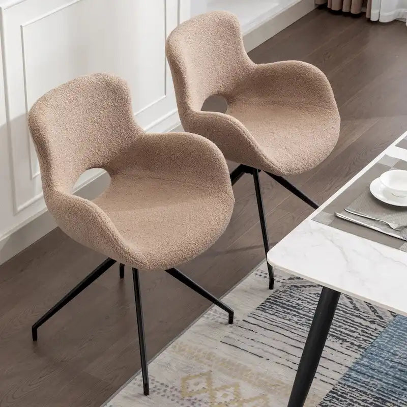 Swivel Accent Dining Chairs with 180 Degree Rotation Set of 2