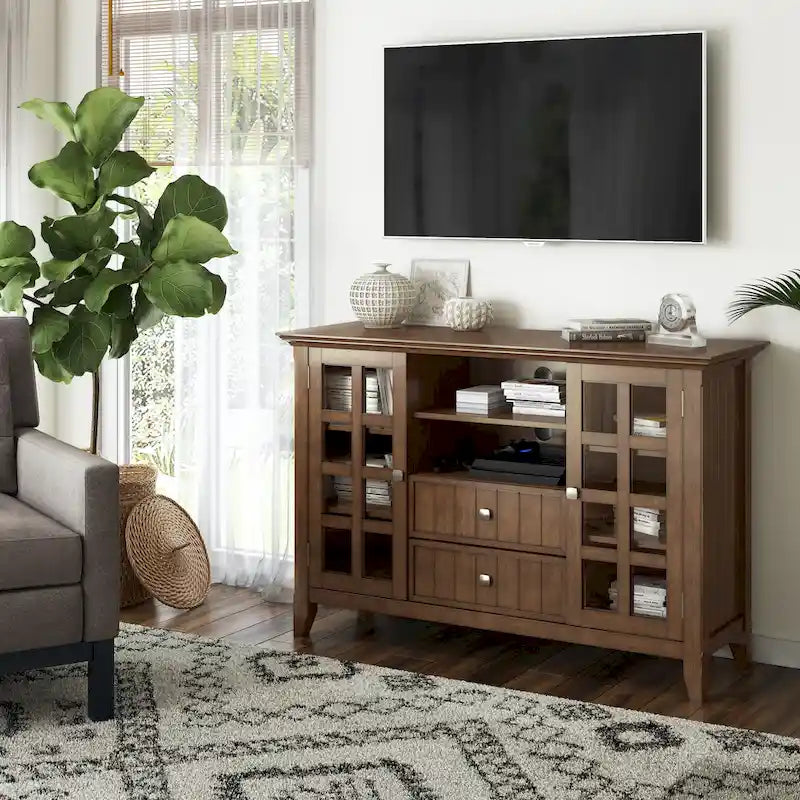 Solid Wood 53 inch Wide TV Media Stand For TVs up to 60 inches