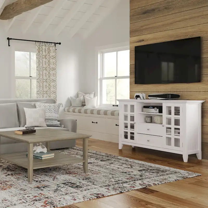Solid Wood 53 inch Wide TV Media Stand For TVs up to 60 inches