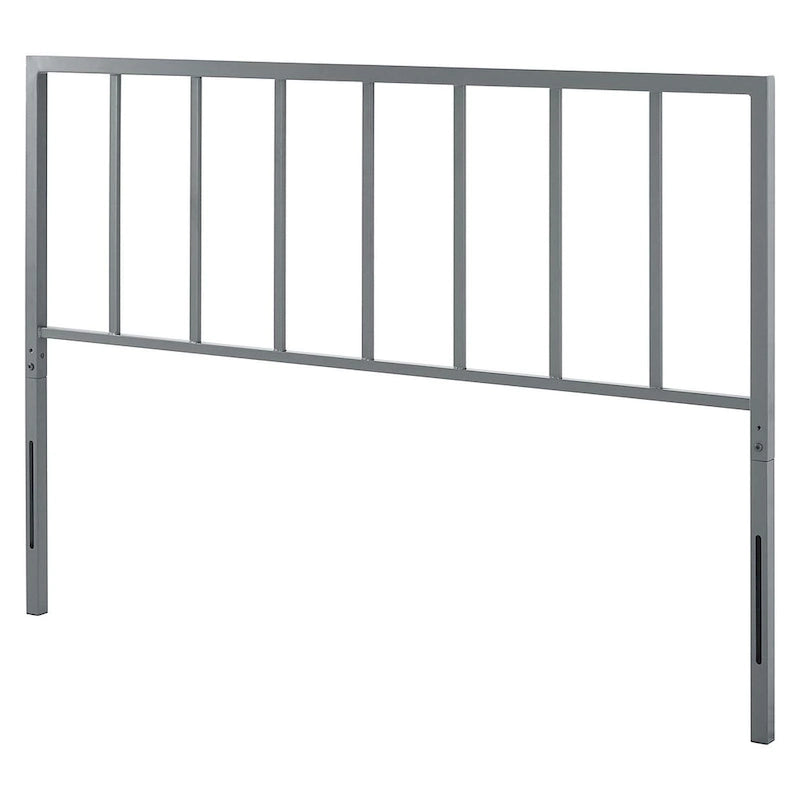 Classic King Size Grey Metal Headboard