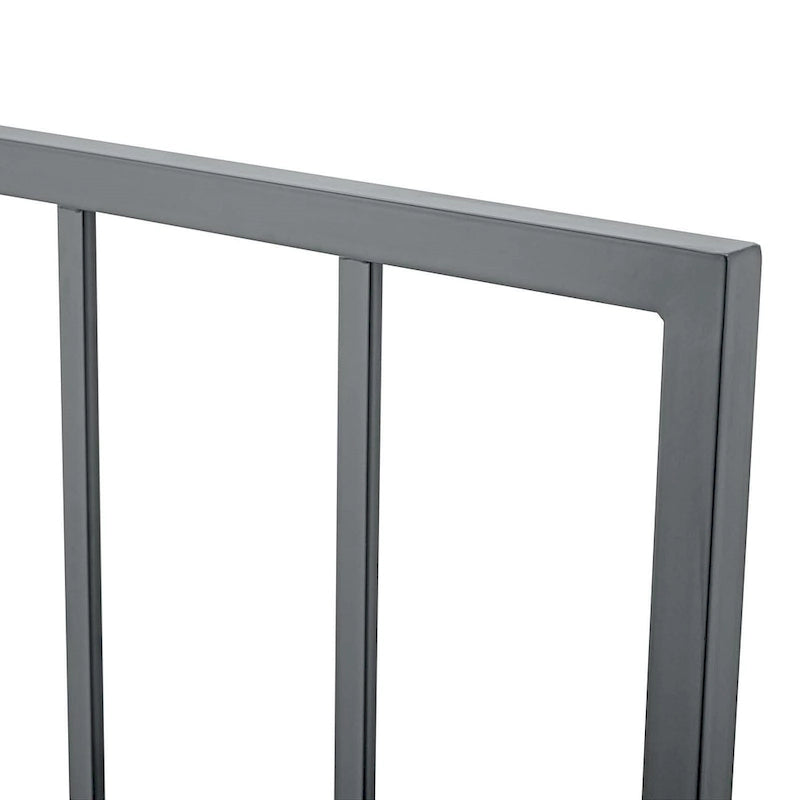 Classic King Size Grey Metal Headboard