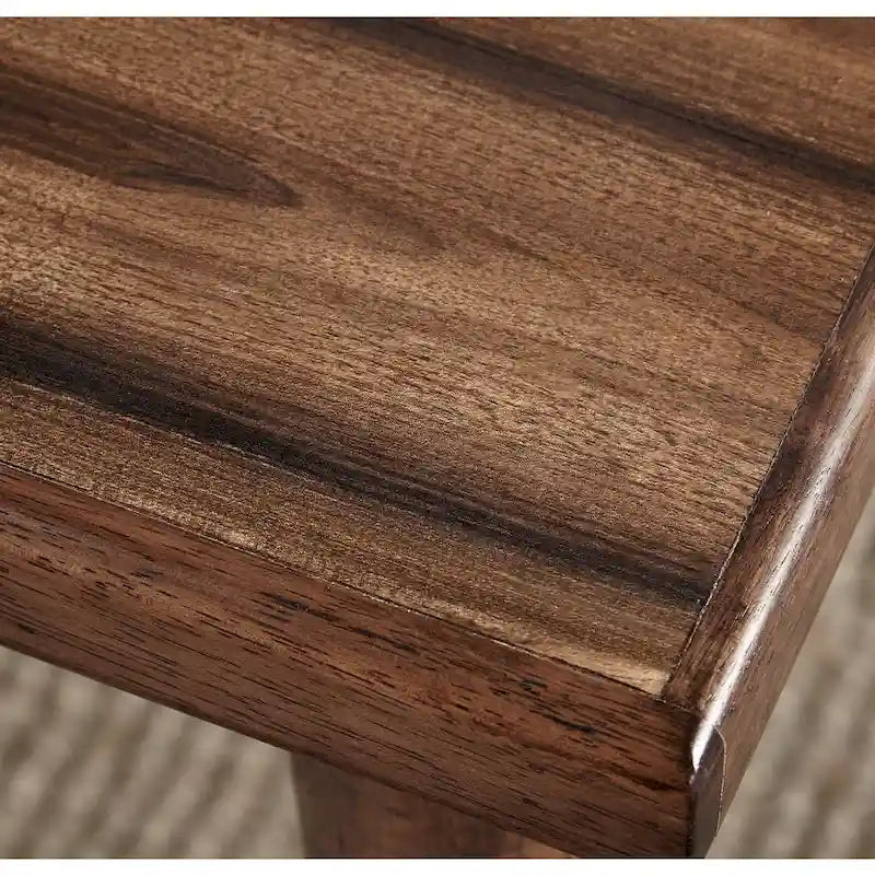 Mid-Century Walnut Finish Dining Table Seats Up to Six