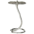 Gold Finish Contemporary Side Table 15W x 13D x 21H Inches