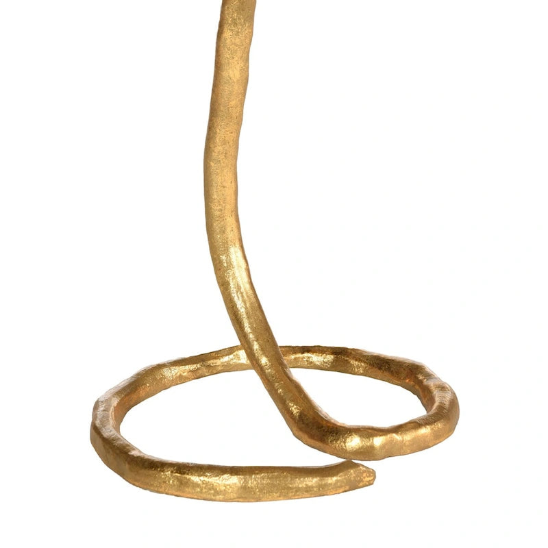 Gold Finish Contemporary Side Table 15W x 13D x 21H Inches