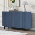 Wave Pattern Storage Cabinet with 2 Doors and 2 Drawers, Adjustable, Suitable for Study, Entrance and Living Room