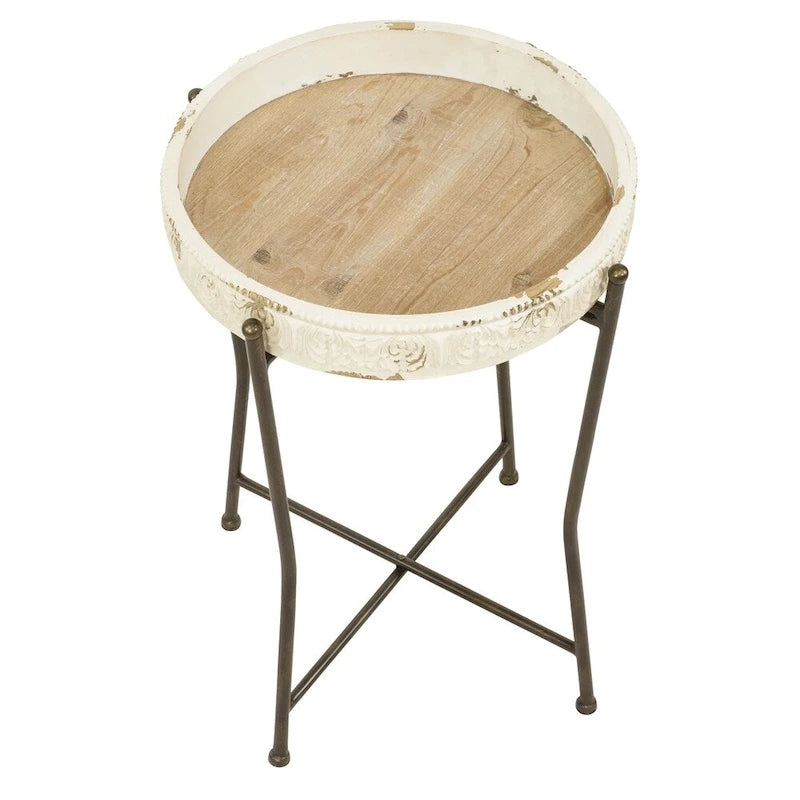 Farmhouse Accent Table - 23.5H x 15.5W x 15.5D