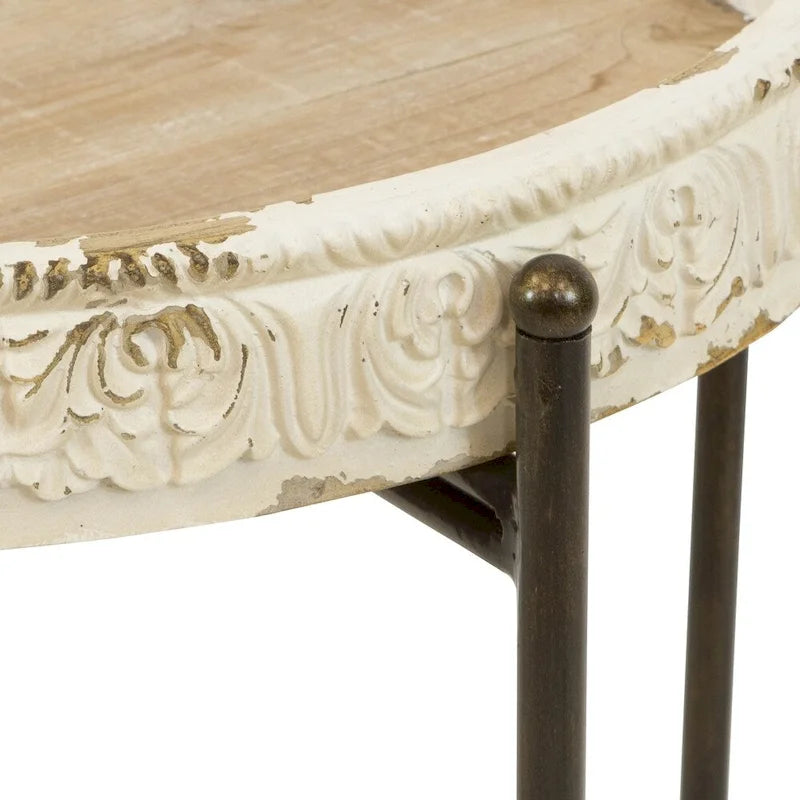 Farmhouse Accent Table - 23.5H x 15.5W x 15.5D
