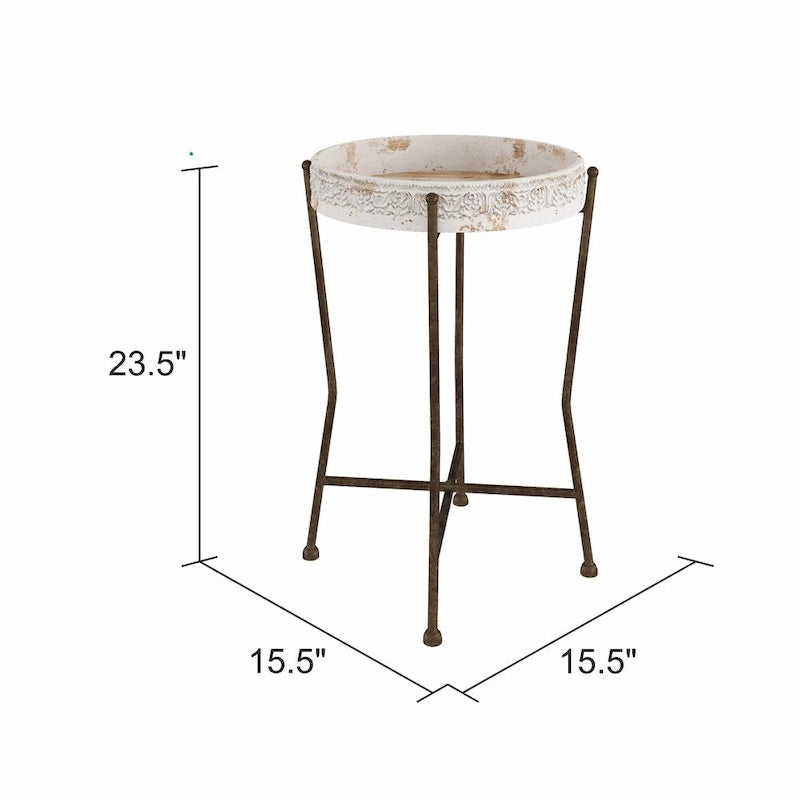 Farmhouse Accent Table - 23.5H x 15.5W x 15.5D