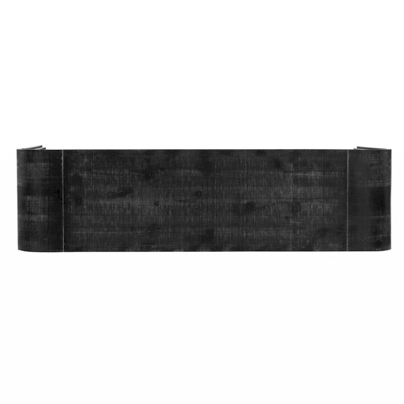 Unique Retro Silhouette Console Table with Two Drawers Fluted Detail
