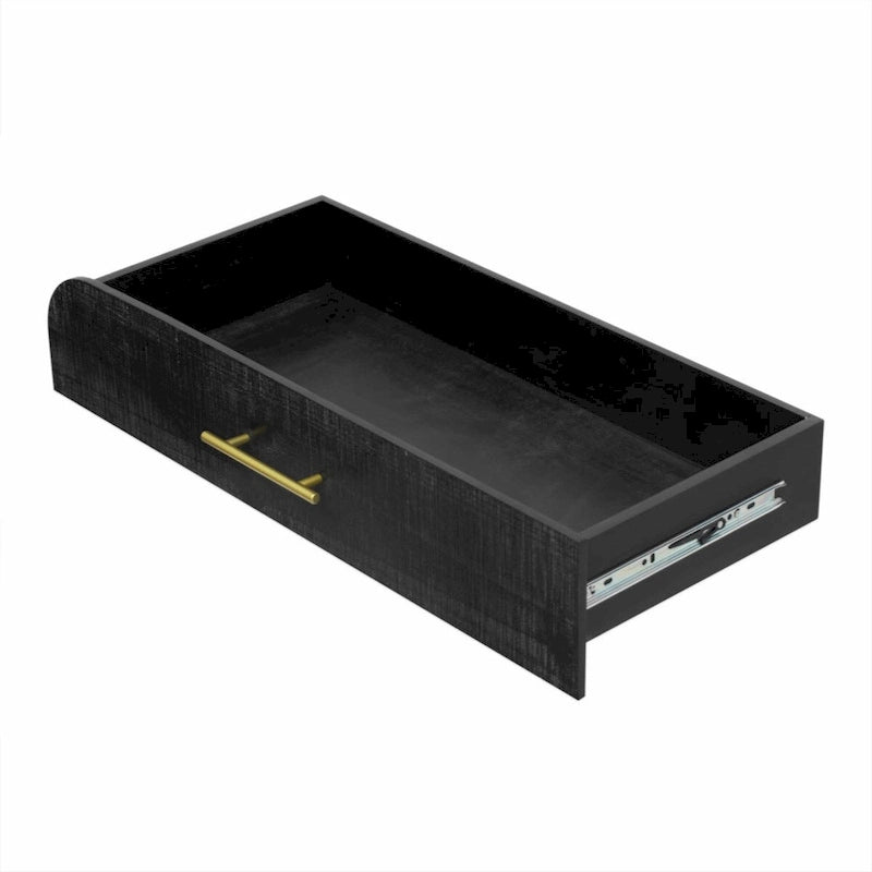 Unique Retro Silhouette Console Table with Two Drawers Fluted Detail