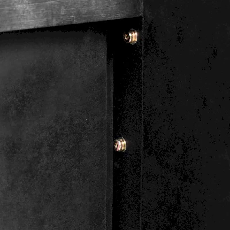Unique Retro Silhouette Console Table with Two Drawers Fluted Detail