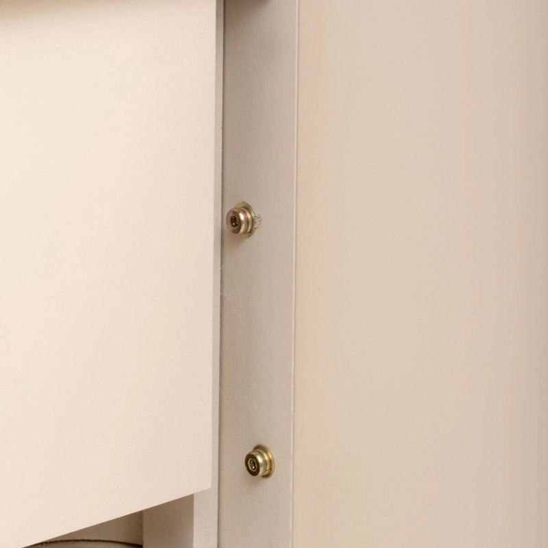 Unique Retro Silhouette Console Table with Two Drawers Fluted Detail