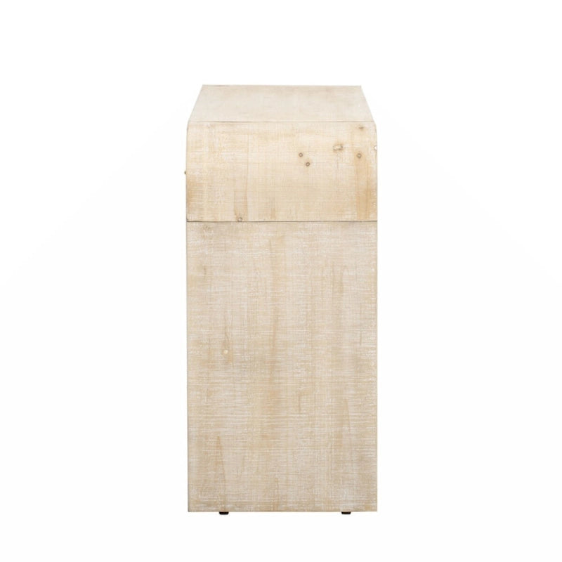 Unique Retro Silhouette Console Table with Two Drawers Fluted Detail