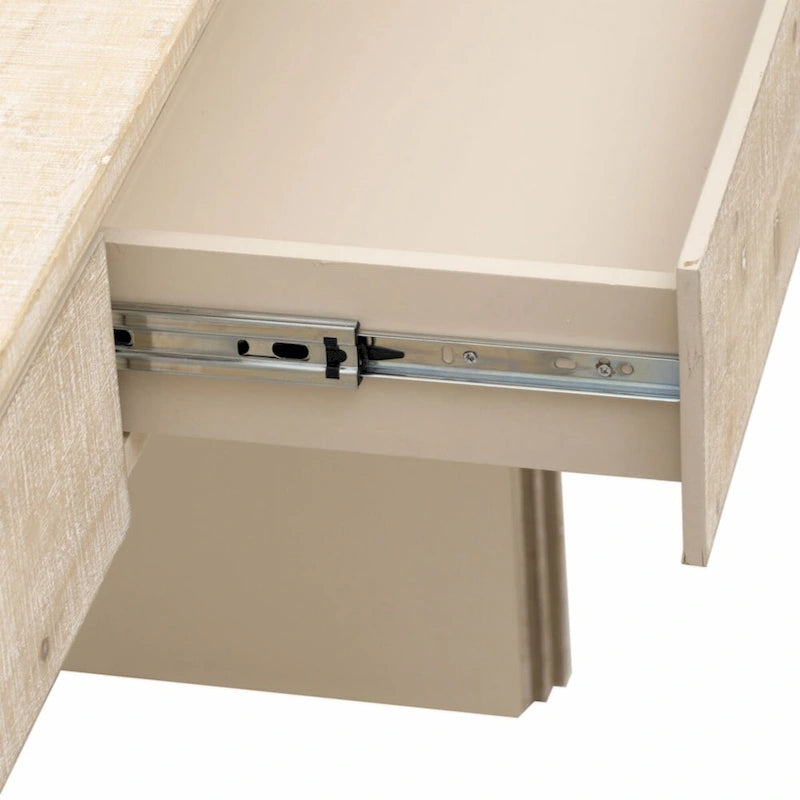 Unique Retro Silhouette Console Table with Two Drawers Fluted Detail