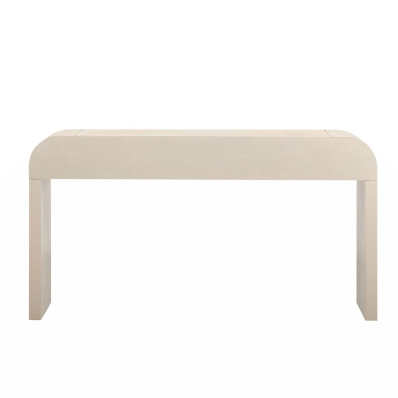Unique Retro Silhouette Console Table with Two Drawers Fluted Detail